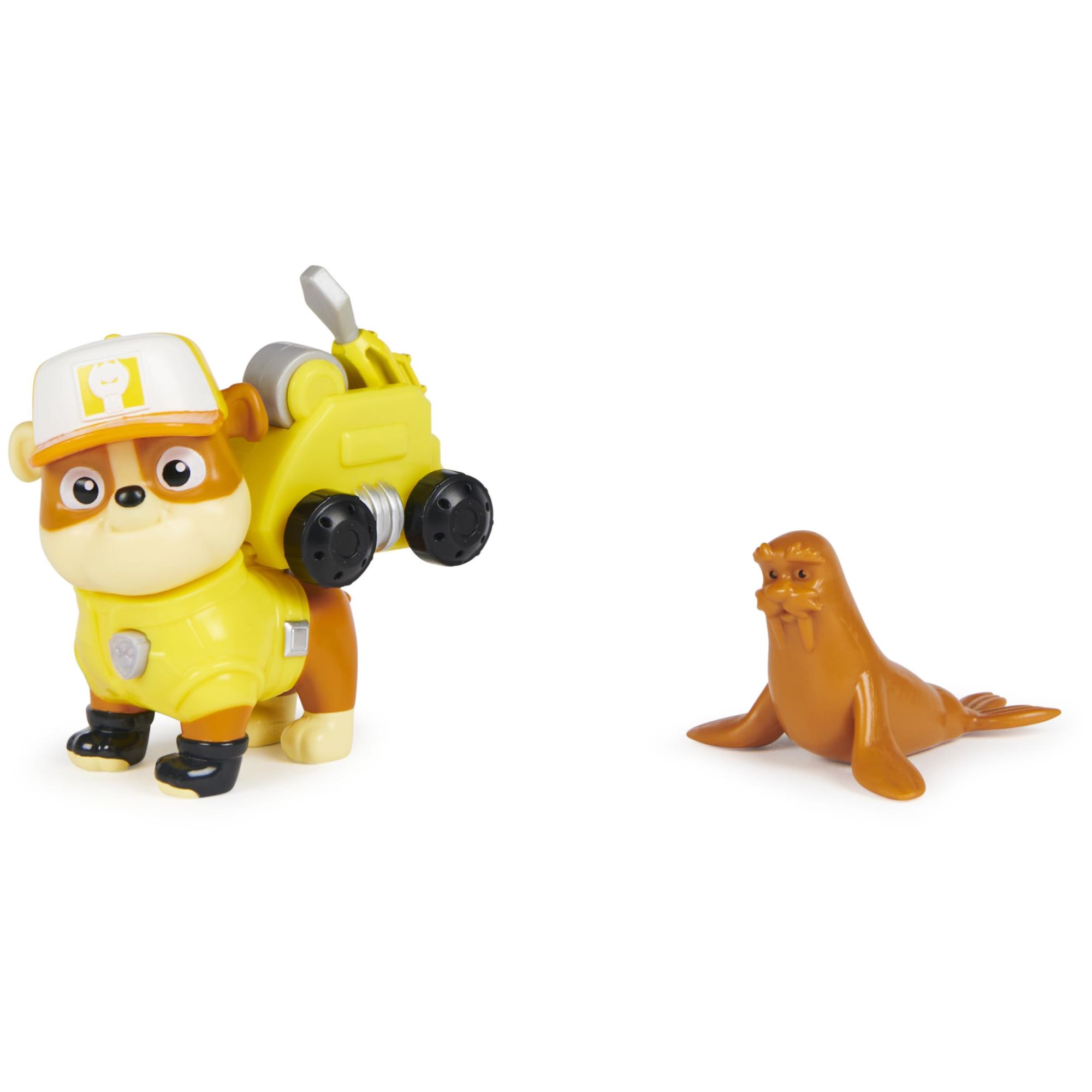 PAW Patrol, Big Truck Pups, Figurine articulée Ruben avec drone de sauvetage à clipser, centre de commande et animal, pour les enfants à partir de 3 ans