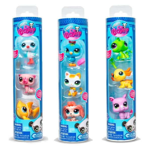 Bandai Littlest Pet Shop  Tube De 3 Pets