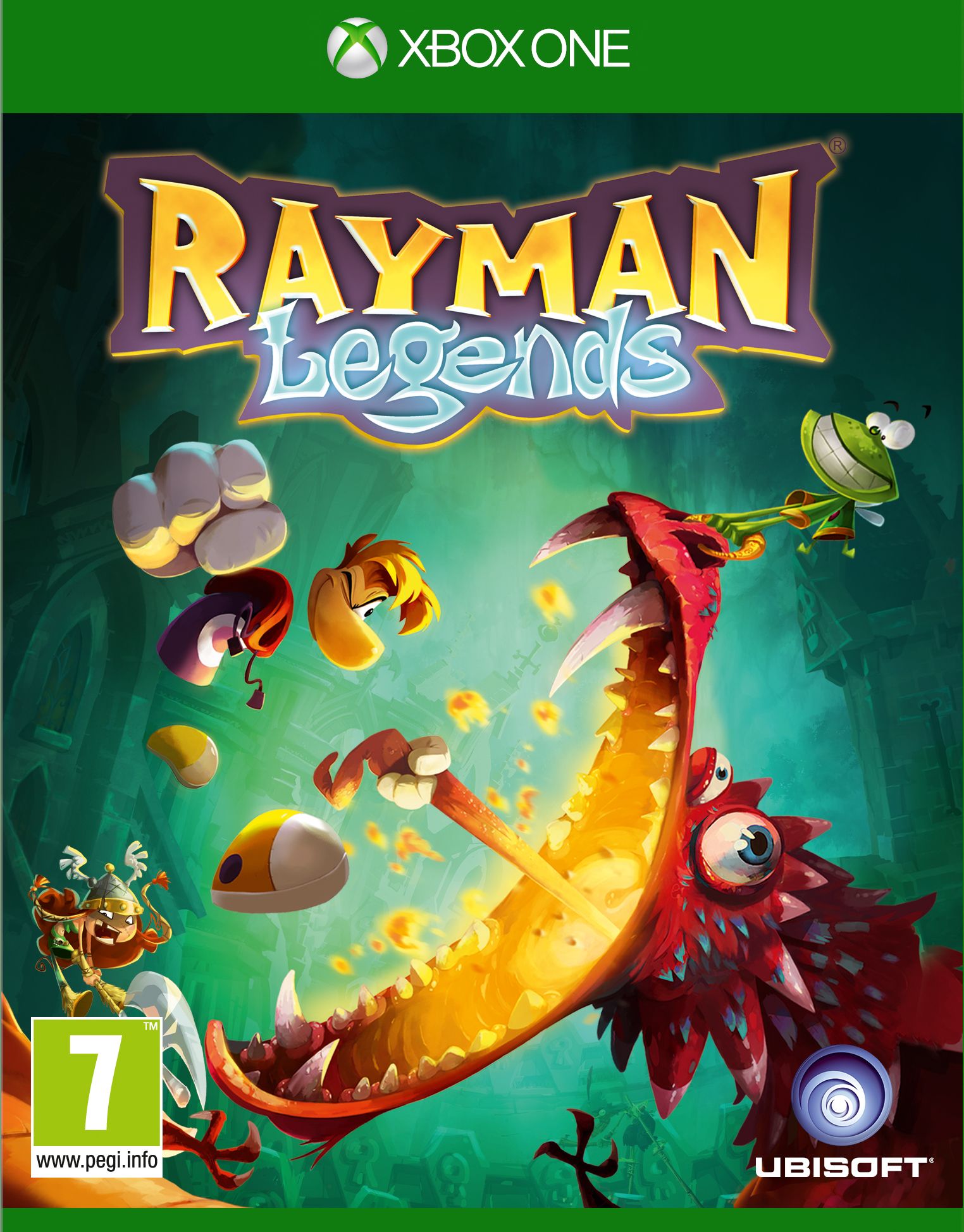 Ubisoft Rayman Legends (Xbox One) Standard Danois, Allemand, Néerlandais, Anglais, Espagnol, Finlandais, Français, Italien, Norvégien, Polonais, Portugais, Russe, Suédois