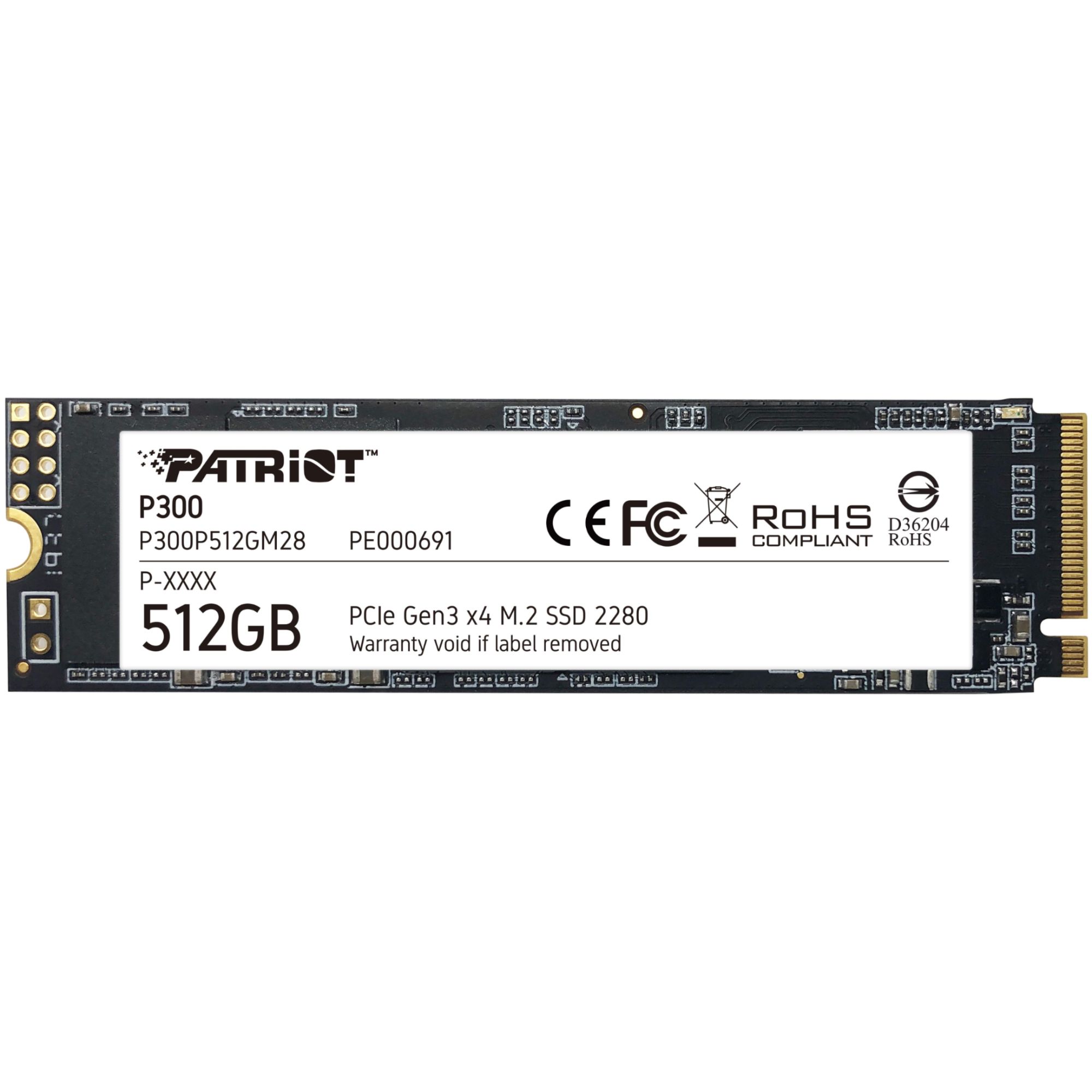Patriot Memory P300P512GM28 disque SSD 512 Go M.2 PCI Express NVMe