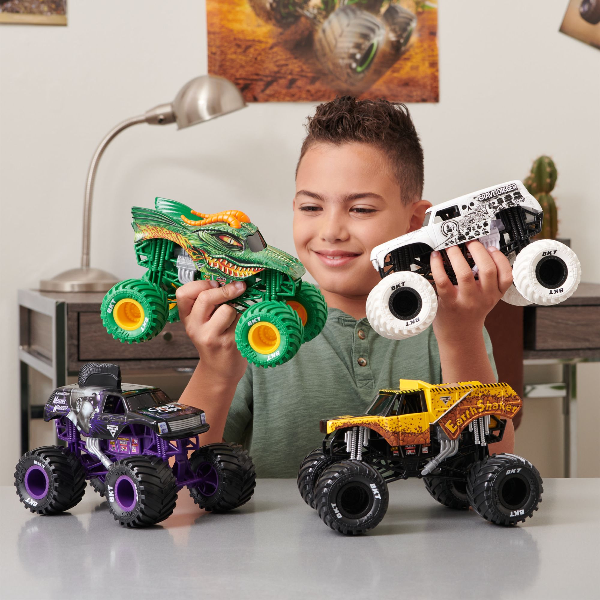Monster Jam Monster Truck Megalodon Officiel Véhicule En Métal Moulé À Collectionner Échelle 1:24 Jouets Pour Garçons Et Filles À Partir De