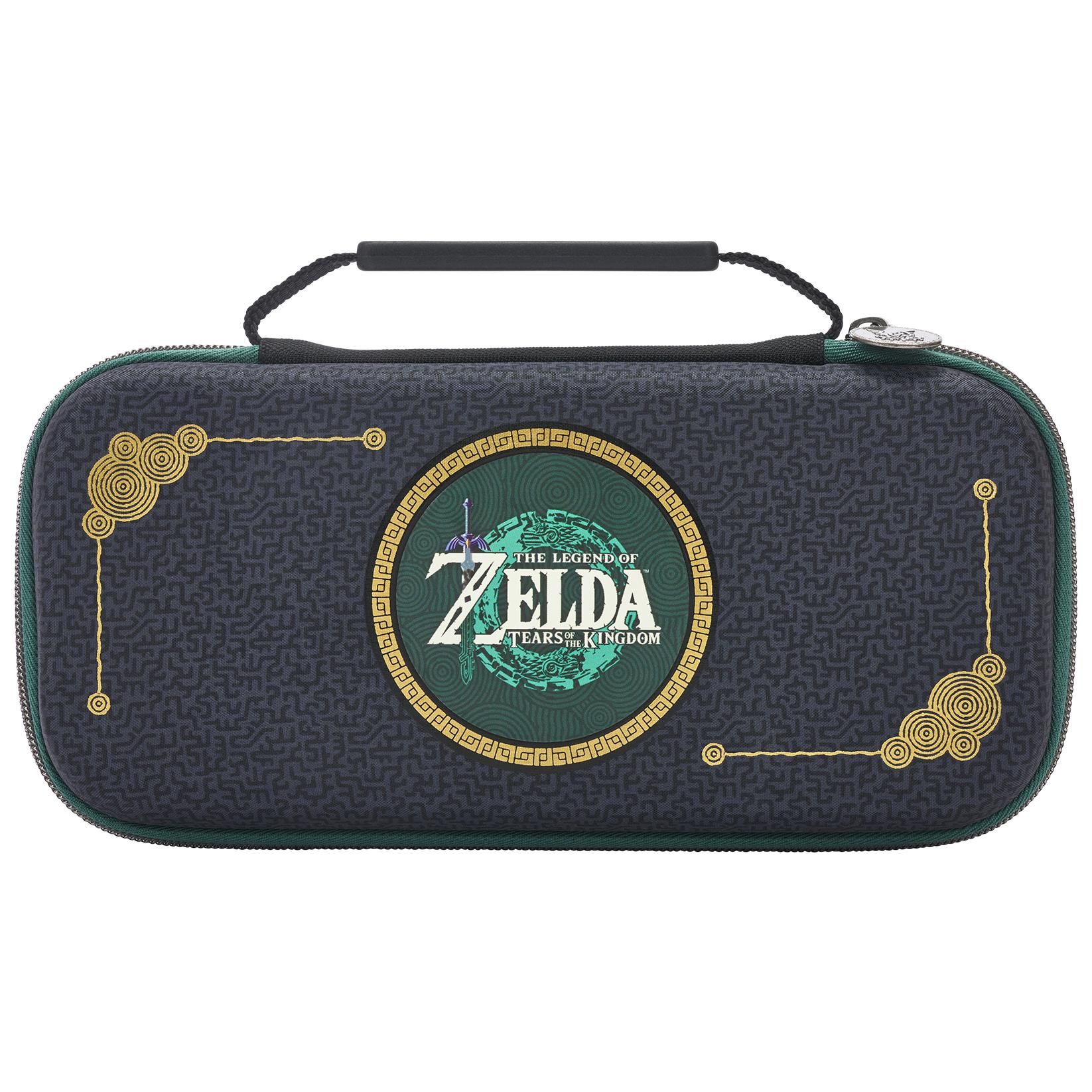 PowerA NSCS0207-01 Housse de protection pour console de jeux portable Boîtier robuste Nintendo Feutrine, Caoutchouc Noir, Or, Vert, Blanc