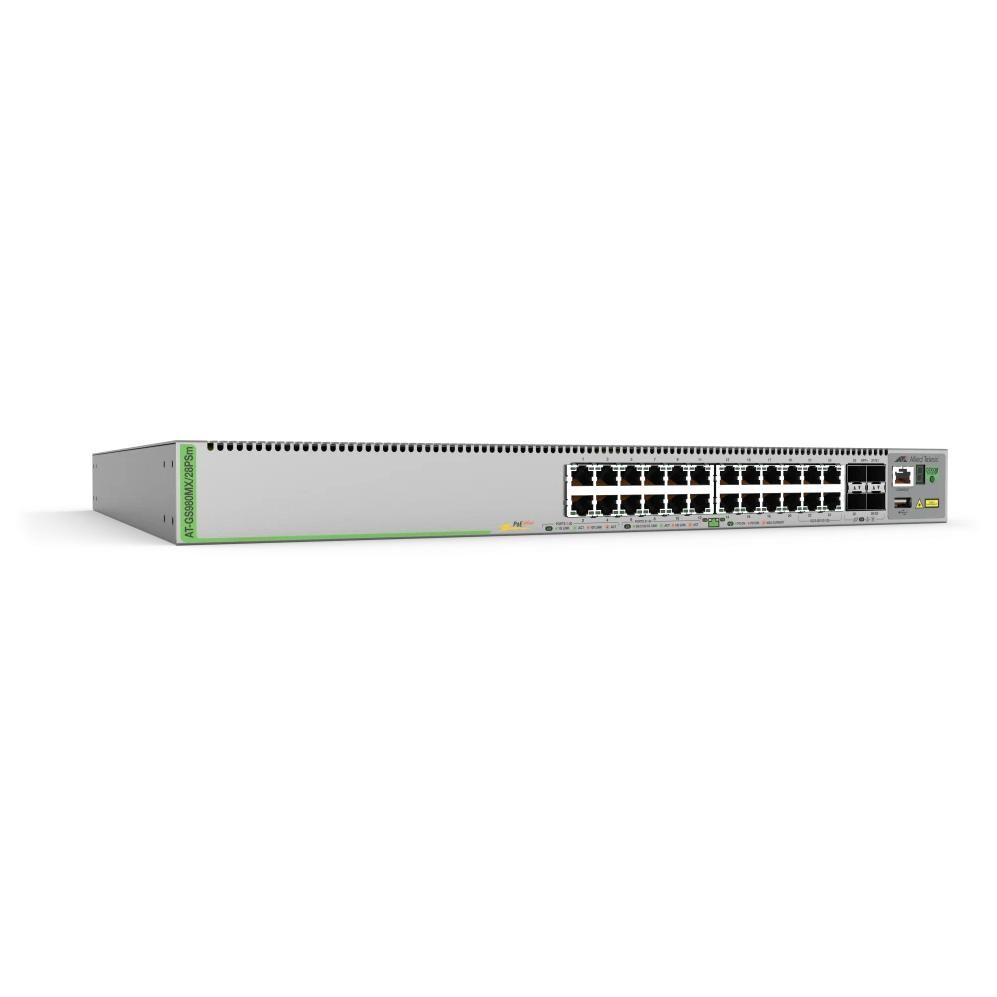 Allied Telesis AT GS980MX28PSM 50 commutateur réseau Géré L3 Gigabit Ethernet 101001000 Connexion Ethernet supportant 'alimentation via ce port PoE 1U Neuf - vue 2