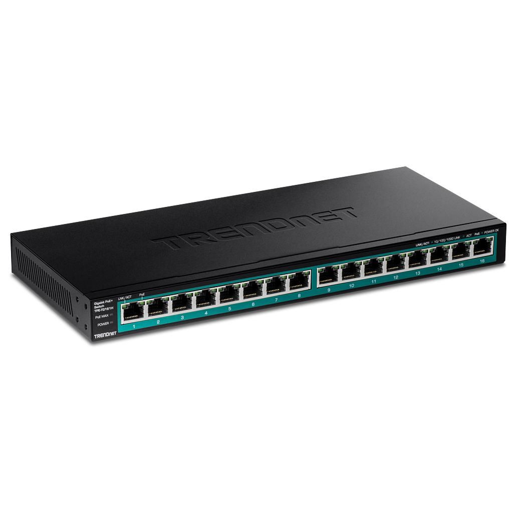 Trendnet TPE TG161H commutateur réseau Gigabit Ethernet 101001000 Connexion Ethernet supportant 'alimentation via ce port PoE