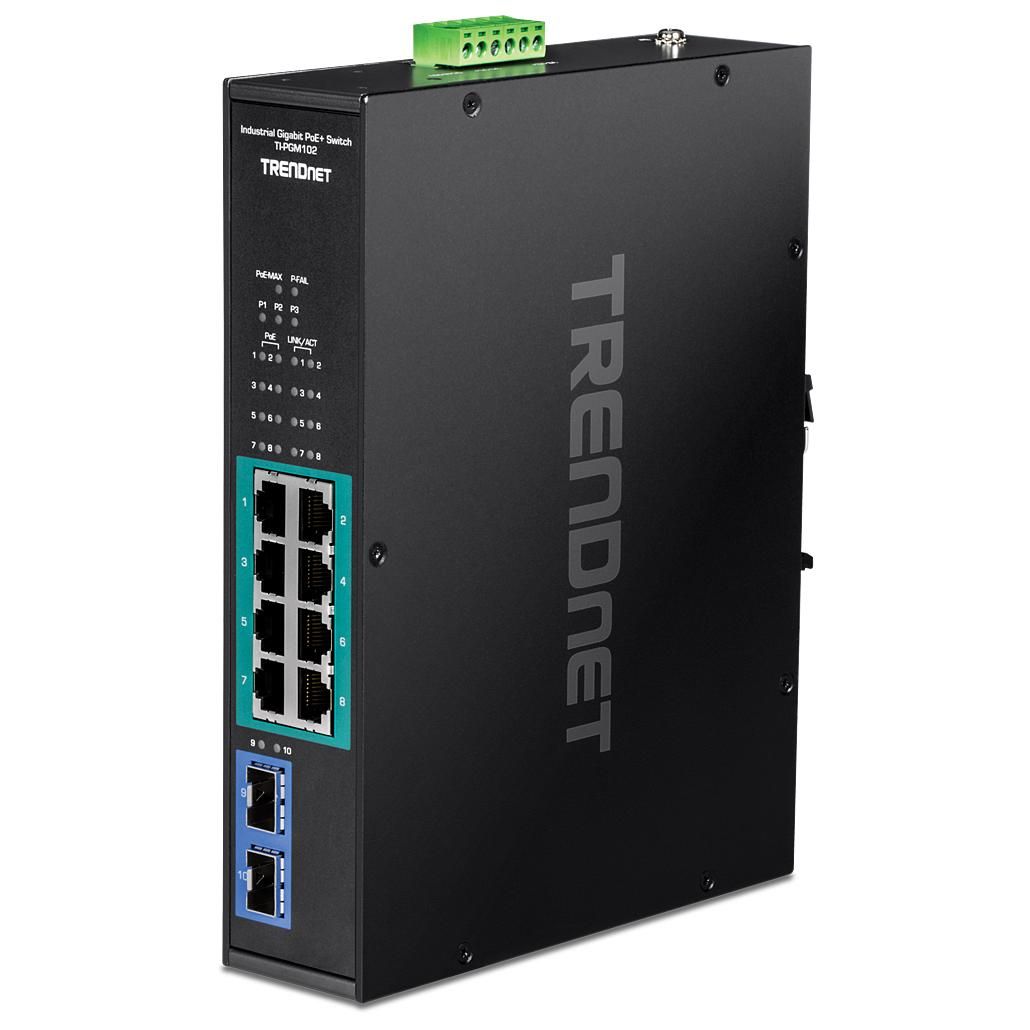 Trendnet TI PGM102 commutateur réseau Gigabit Ethernet 101001000 Connexion Ethernet supportant 'alimentation via ce port PoE