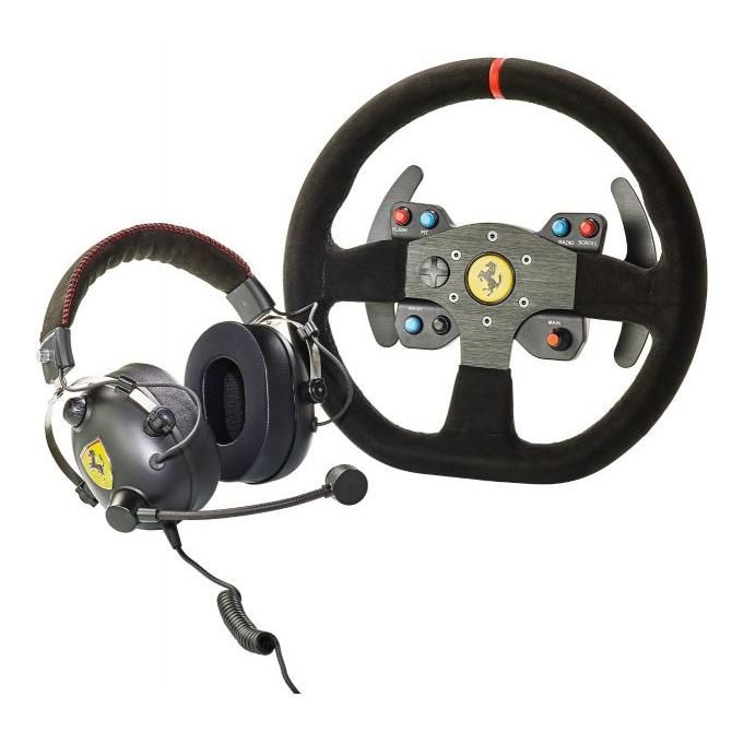 Thrustmaster Race Kit Ferrari 599xx Evo Edition Pack Gaming Casque + Volant En Alcantara