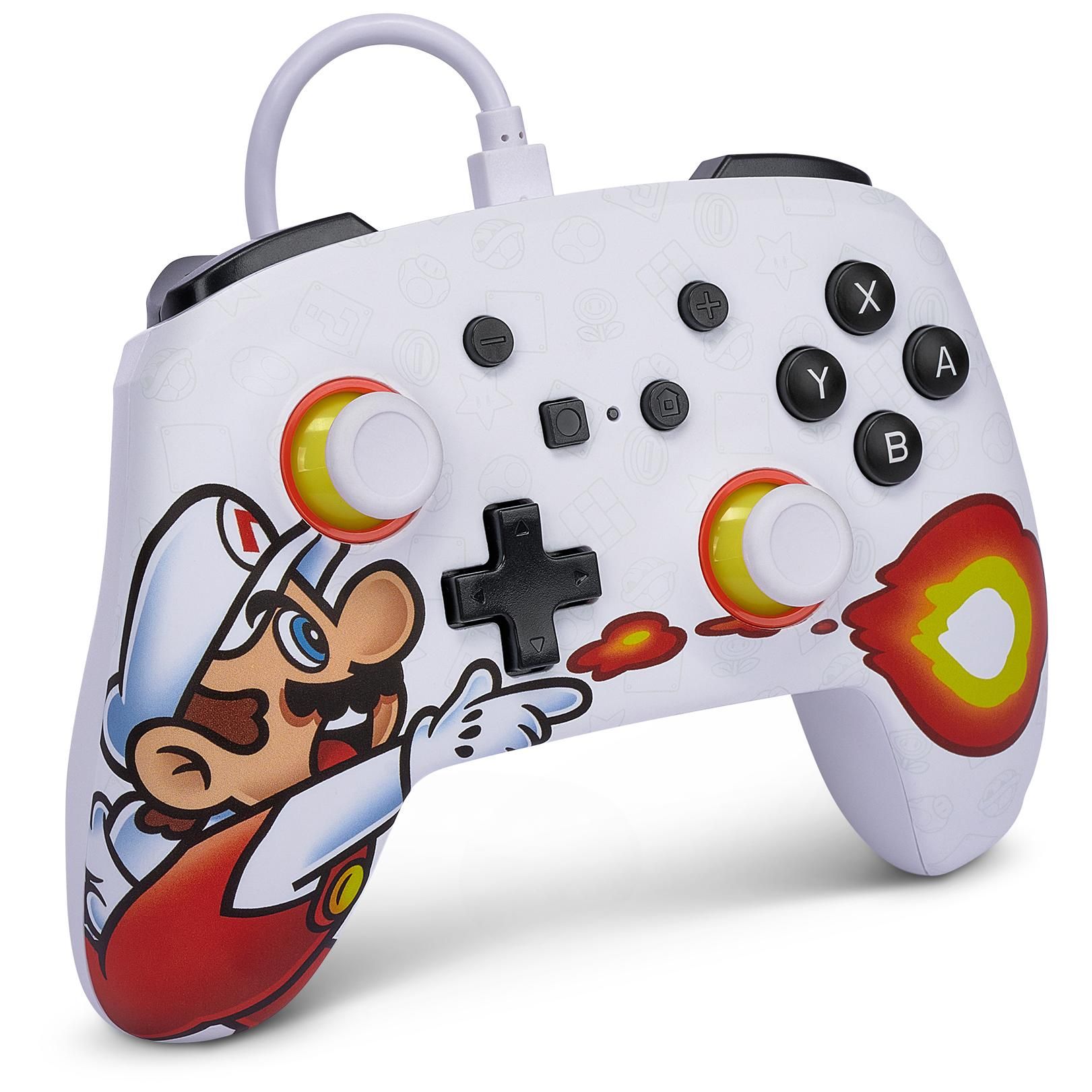 PowerA Manette filaire améliorée pour Nintendo Switch modèle Switch OLED et Nintendo Switch Lite accessoire de jeu manette de jeu manette filaire sous licence officielle Fireball Mario - vue 5