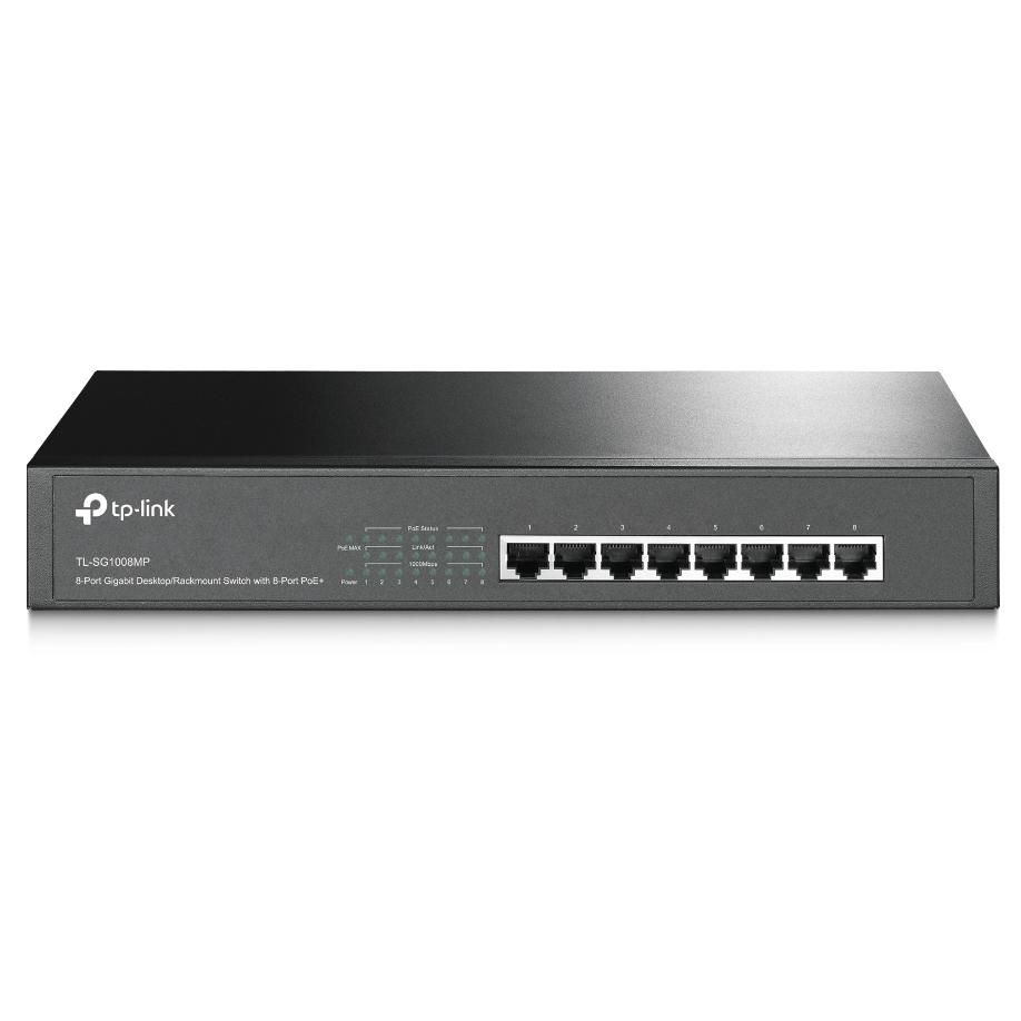 TP Link TL SG1008MP Non géré Gigabit Ethernet 101001000 Connexion Ethernet supportant 'alimentation via ce port PoE 1U Neuf
