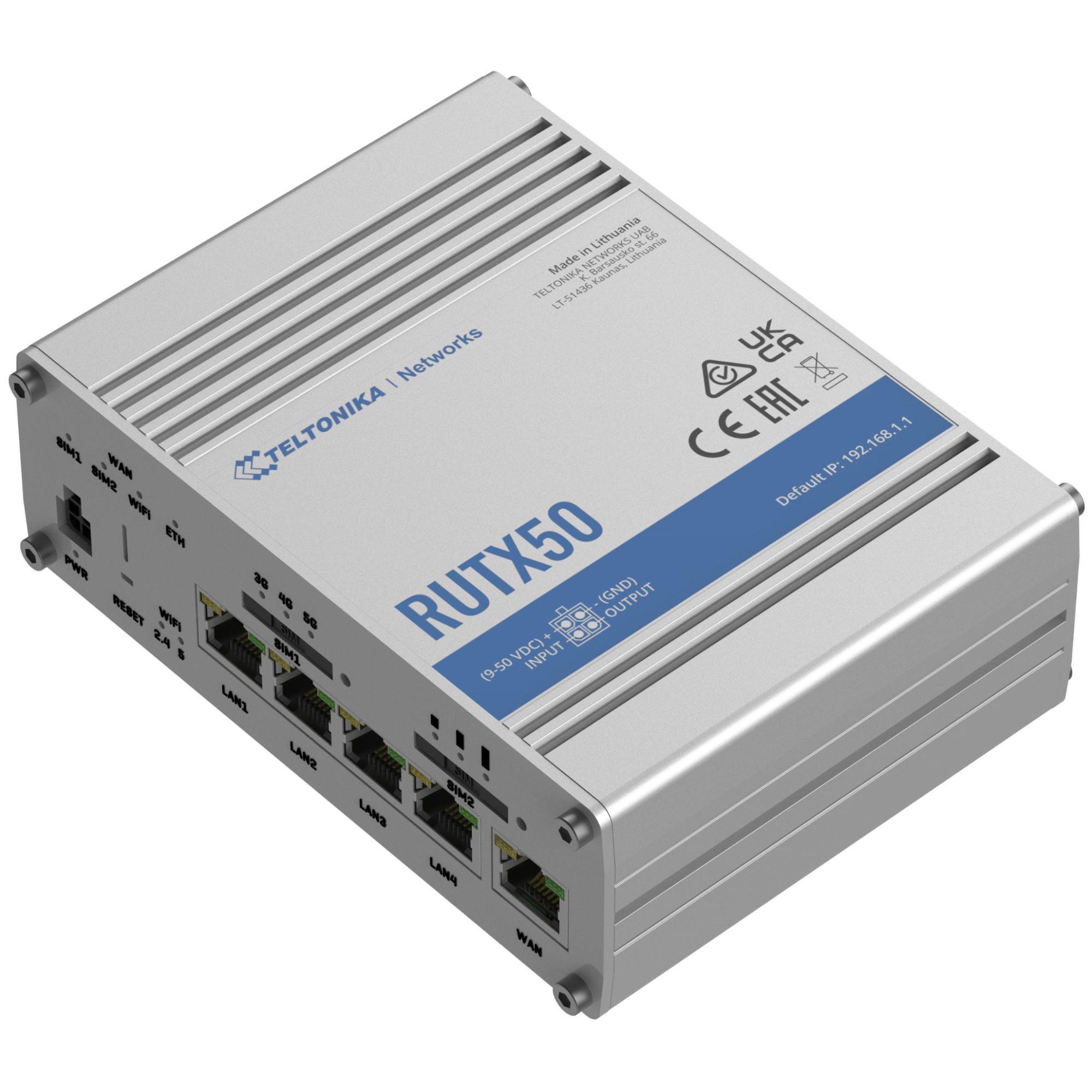 Teltonika Rutx50 Routeur Sans Fil Gigabit Ethernet 5g Acier Inoxydabl - vue 2