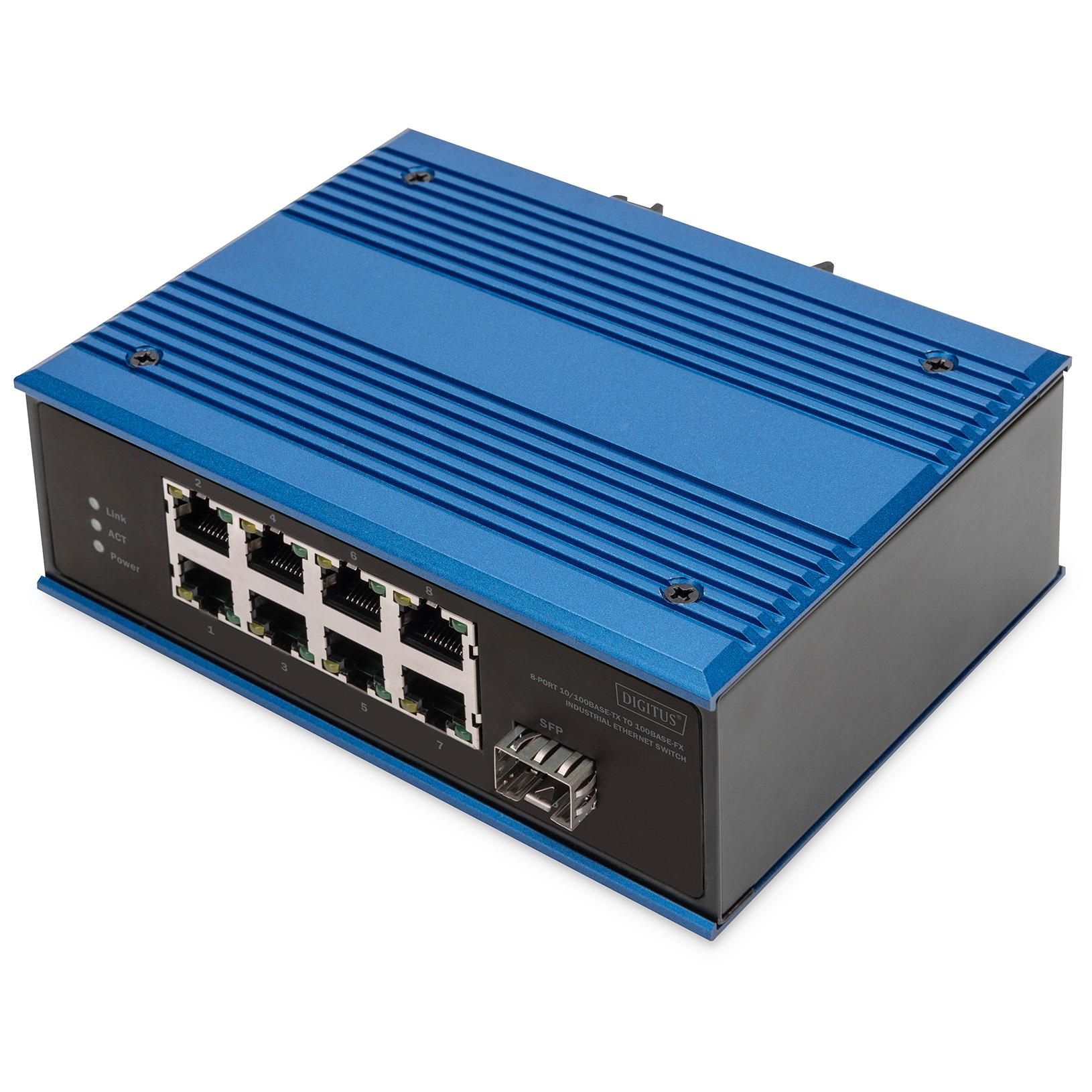 Digitus Commutateur Réseau Fast Ethernet 8 Ports Industriel Non Adm