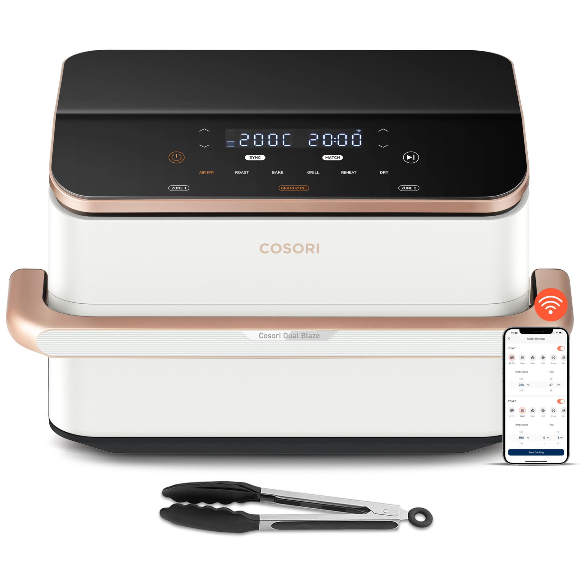 COSORI Friteuse sans huile double panier Dual Blaze Twinfry™ Chef Edition avec une capacité de Neuf - vue 8