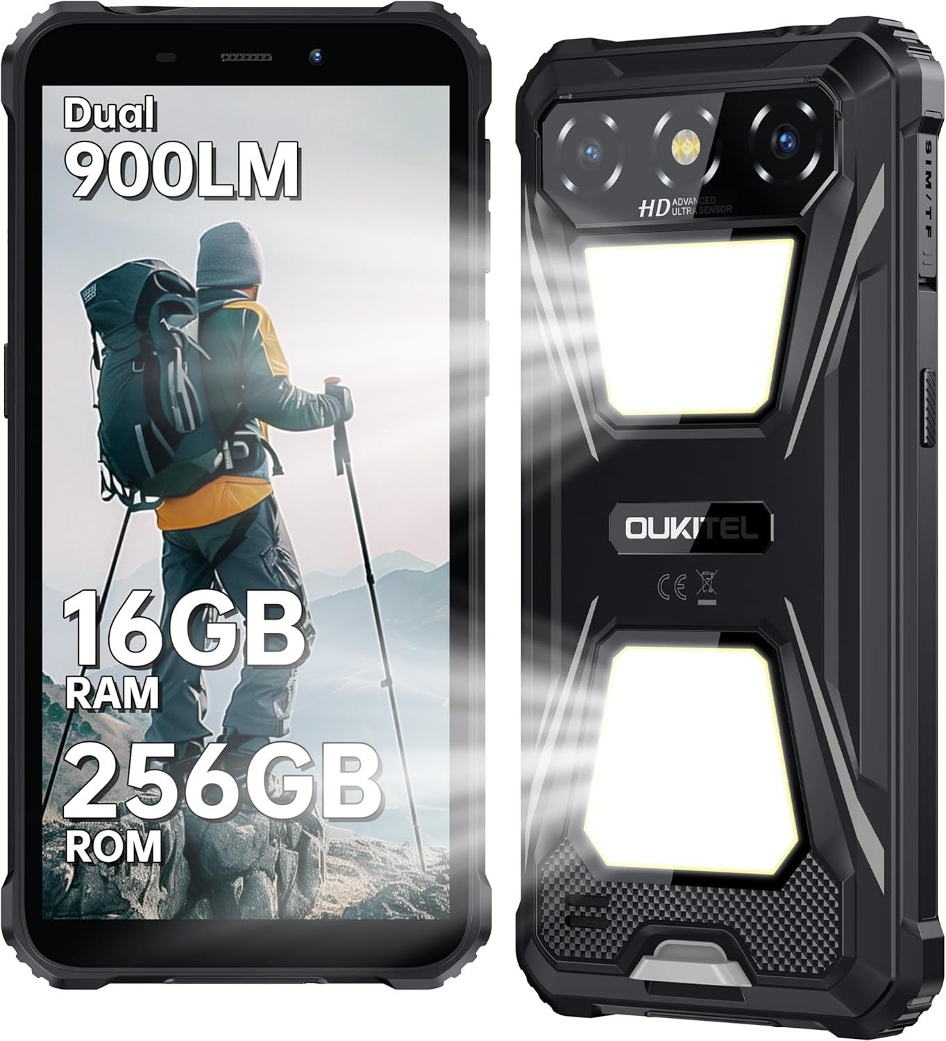 Telephone Portable Incassable OUKITEL G5 + 6 6300mAh Smartphone Robuste 900LM Telephone Incassable Dual SIMNFCGPS - vue 2