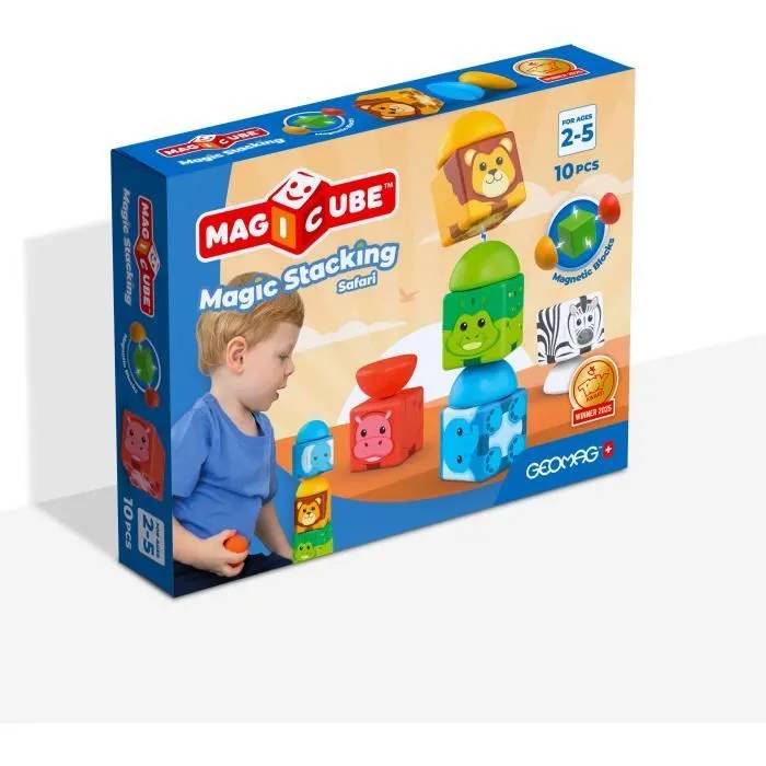 Blocs magnétiques GEOMAG Safari 10 pièces Éducatif Plastique recyclé Dès