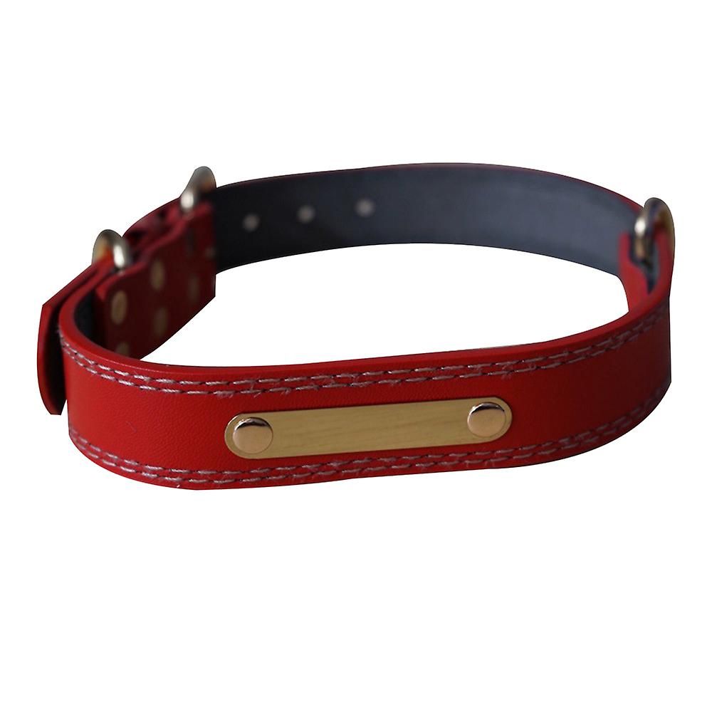 Rivet Collier Pour Chien En Cuir Collier Pour Animaux De Compagnie Chien Petit Moyen ¿¿ Grand Chien Rembourr¿¿ Marron Noir Xs Rouge