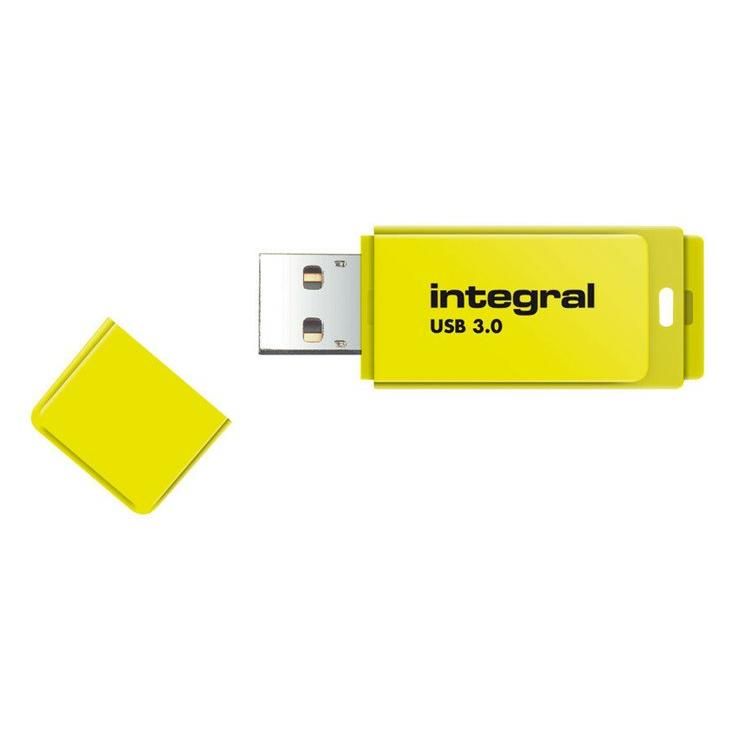 Integral Neon - Clé USB - 16 Go - USB 3.0 - jaune