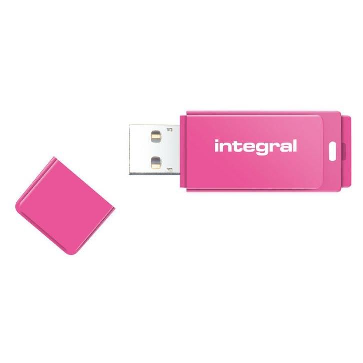 Integral Neon - Clé USB - 16 Go - USB 2.0 - rose Integral Neon - Clé USB - 16 Go - USB 2.0 - rose