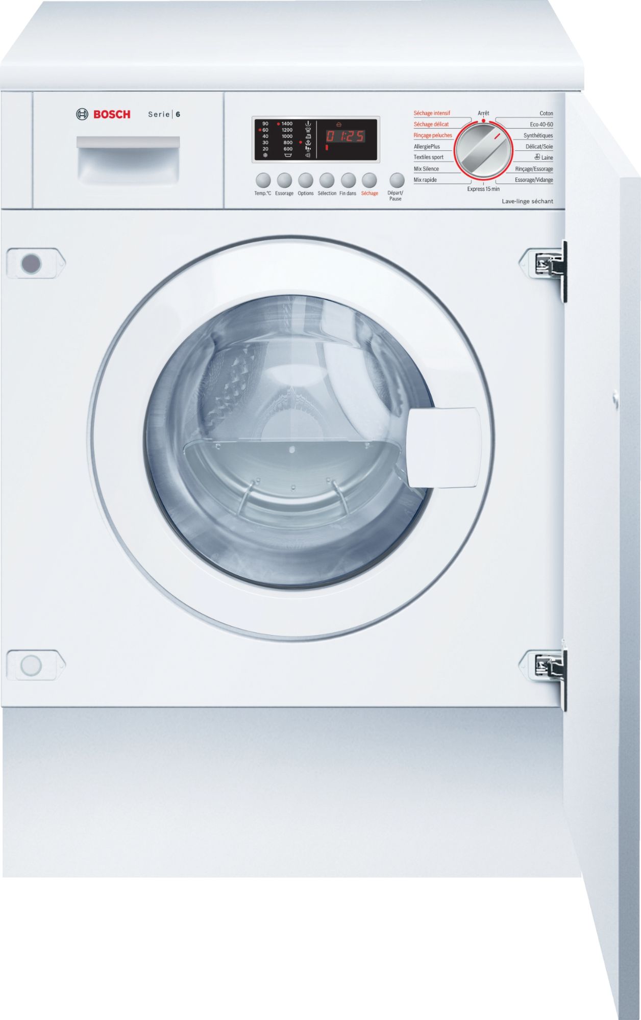 Bosch WKD28543FR Lave Linge Séchant Encastrable Série 6 EcoSilence Drive 74 kg 1400 trsmin 52 - vue 2