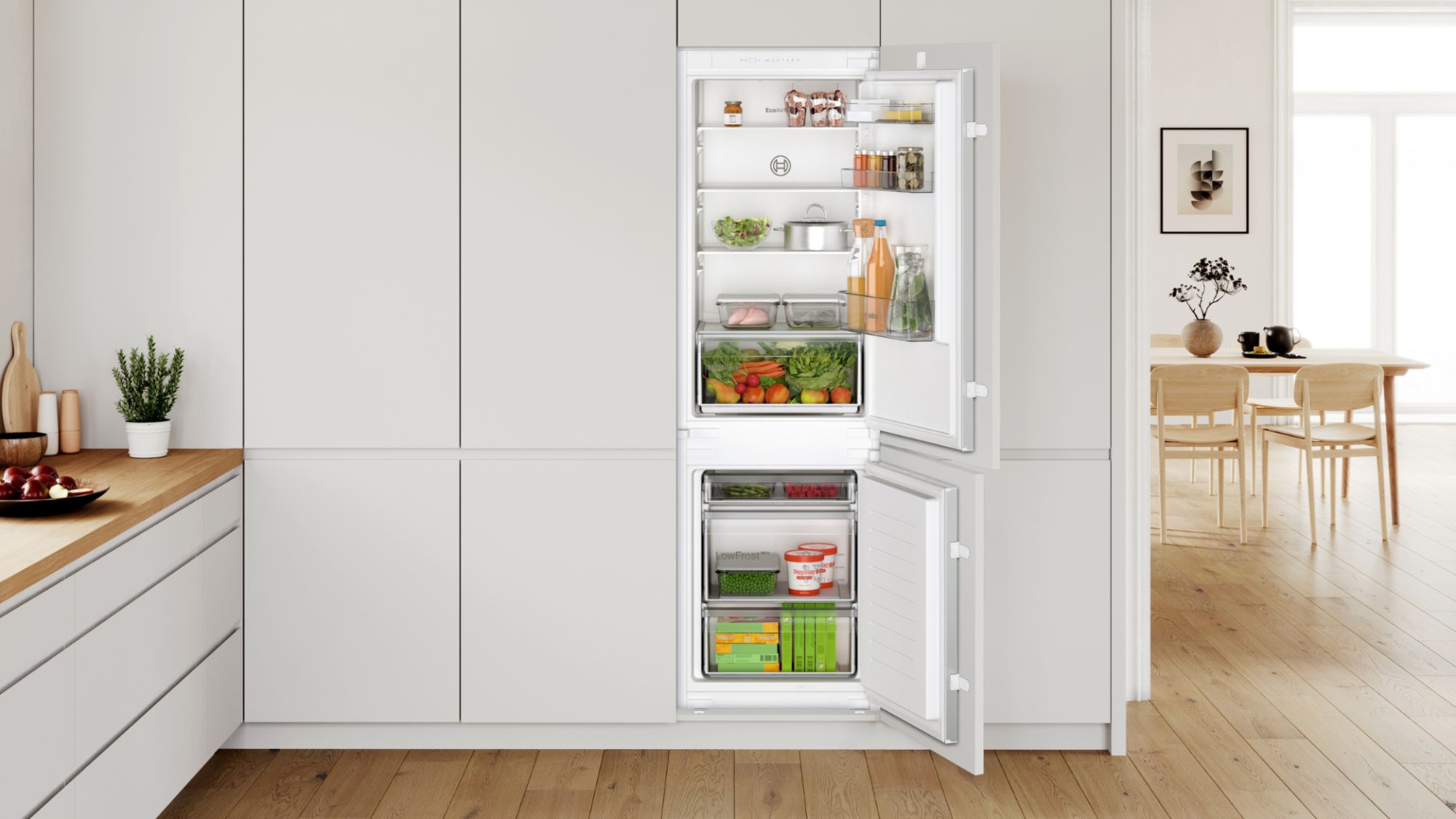 BOSCH Réfrigérateur intégrable combiné 2 portes 267 litres KIV86NSE0 - vue 6