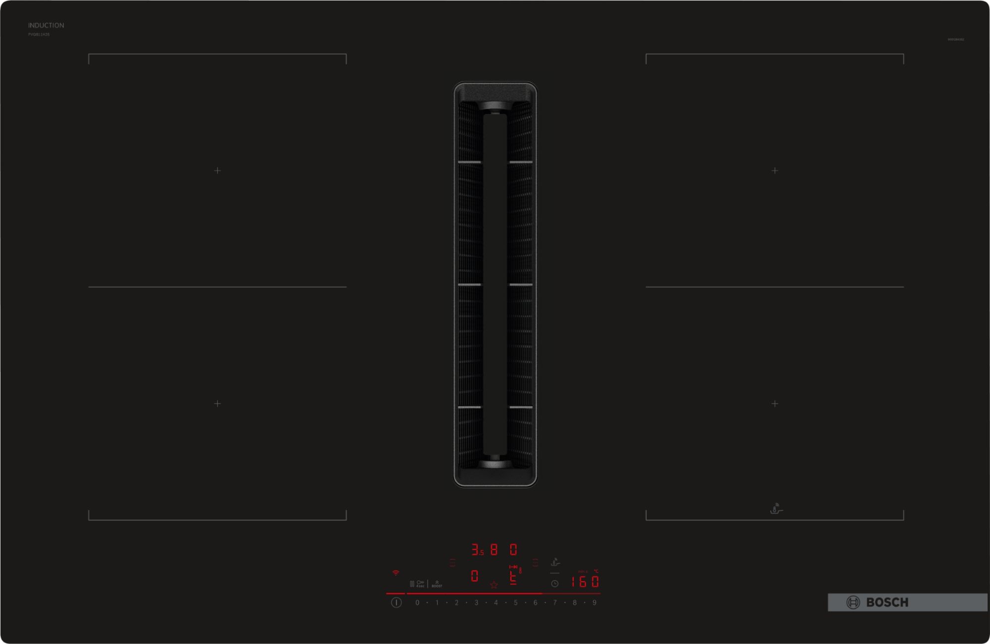 BOSCH Table de cuisson aspirante 80 2 cm 4 foyers PVQ811H26E - vue 5