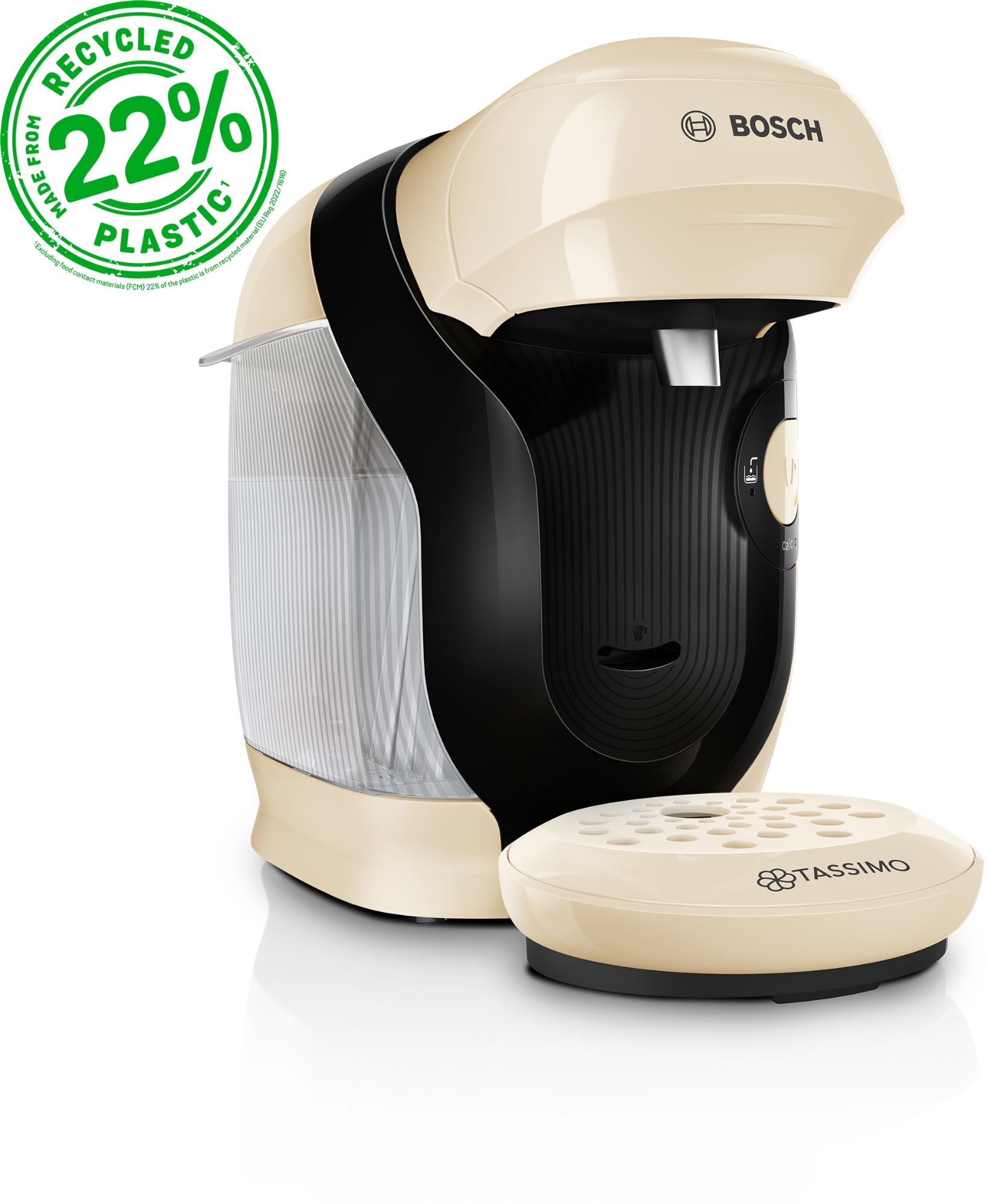 Machine multi-boissons Bosch TAS117E - 1400 W - Café, Café crème, Cappuccino, Chocolat chaud, Espresso, Lait chaud, Latte Macchiato, Thé - Crème