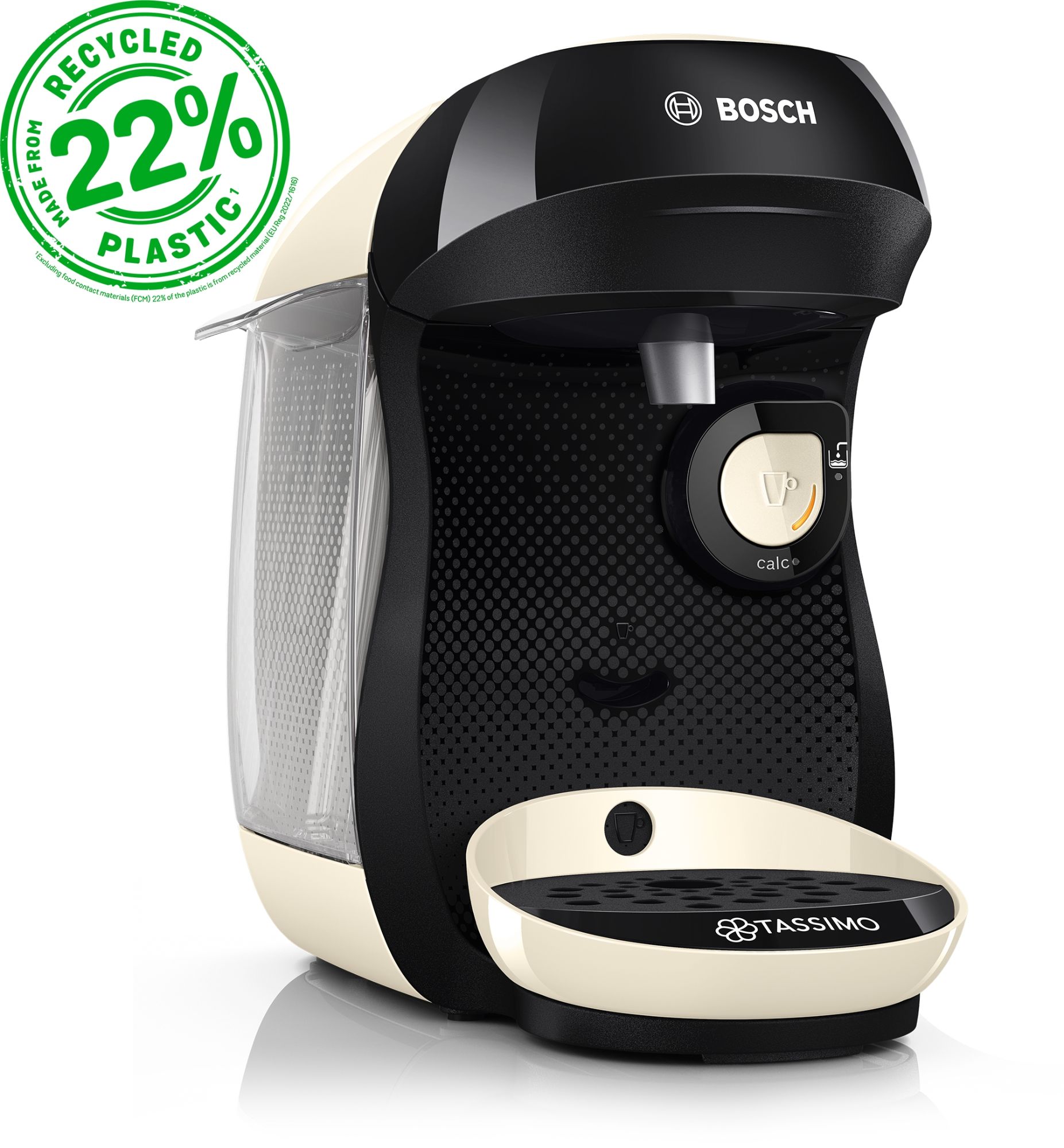 Machine multi-boissons Bosch TAS107E - 1400 W - Café, Café crème, Cappuccino, Chocolat chaud, Espresso, Lait chaud, Latte Macchiato, Thé - Crème