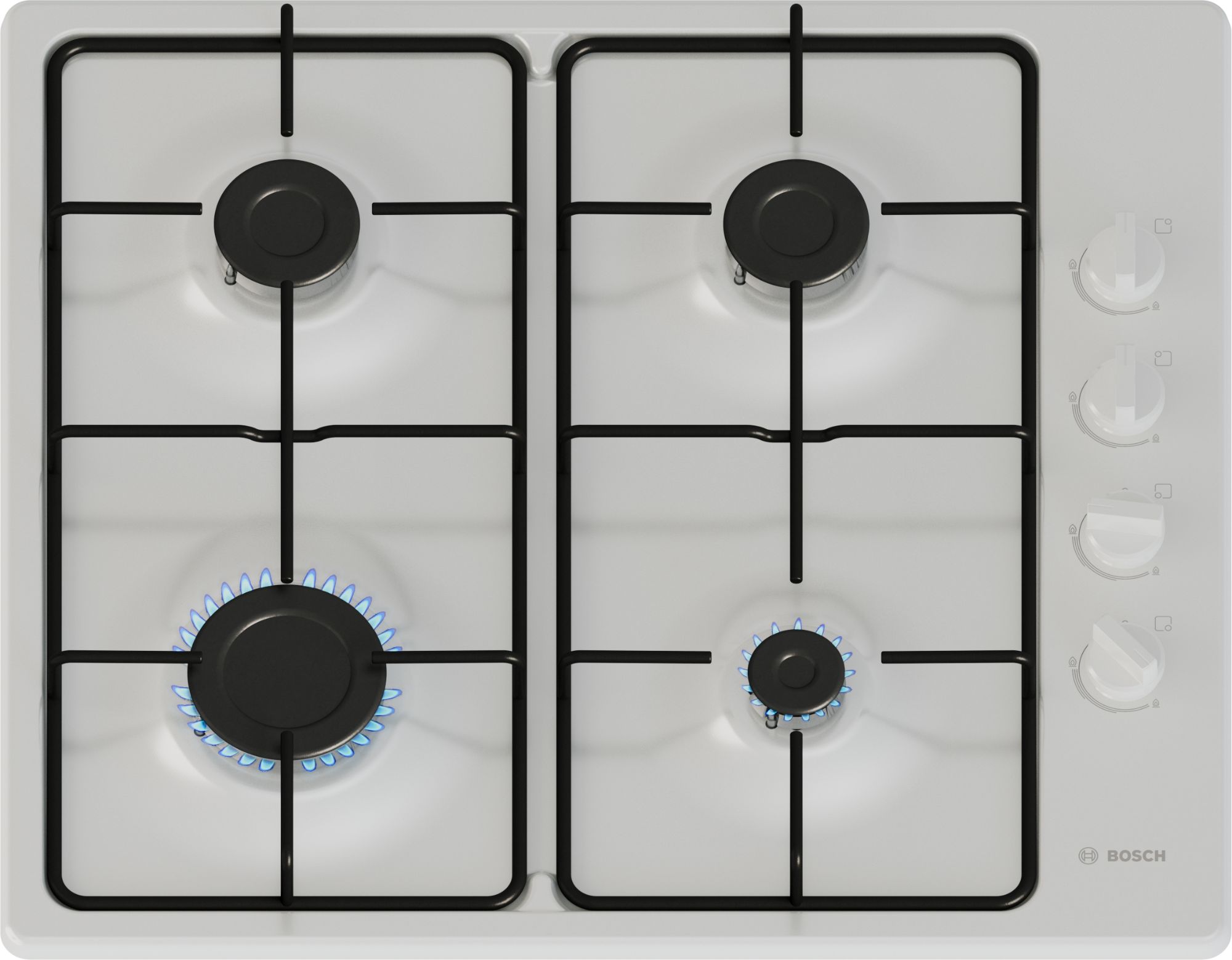 BOSCH Table de cuisson gaz 4 bruleurs PBP6B2K80 - vue 2