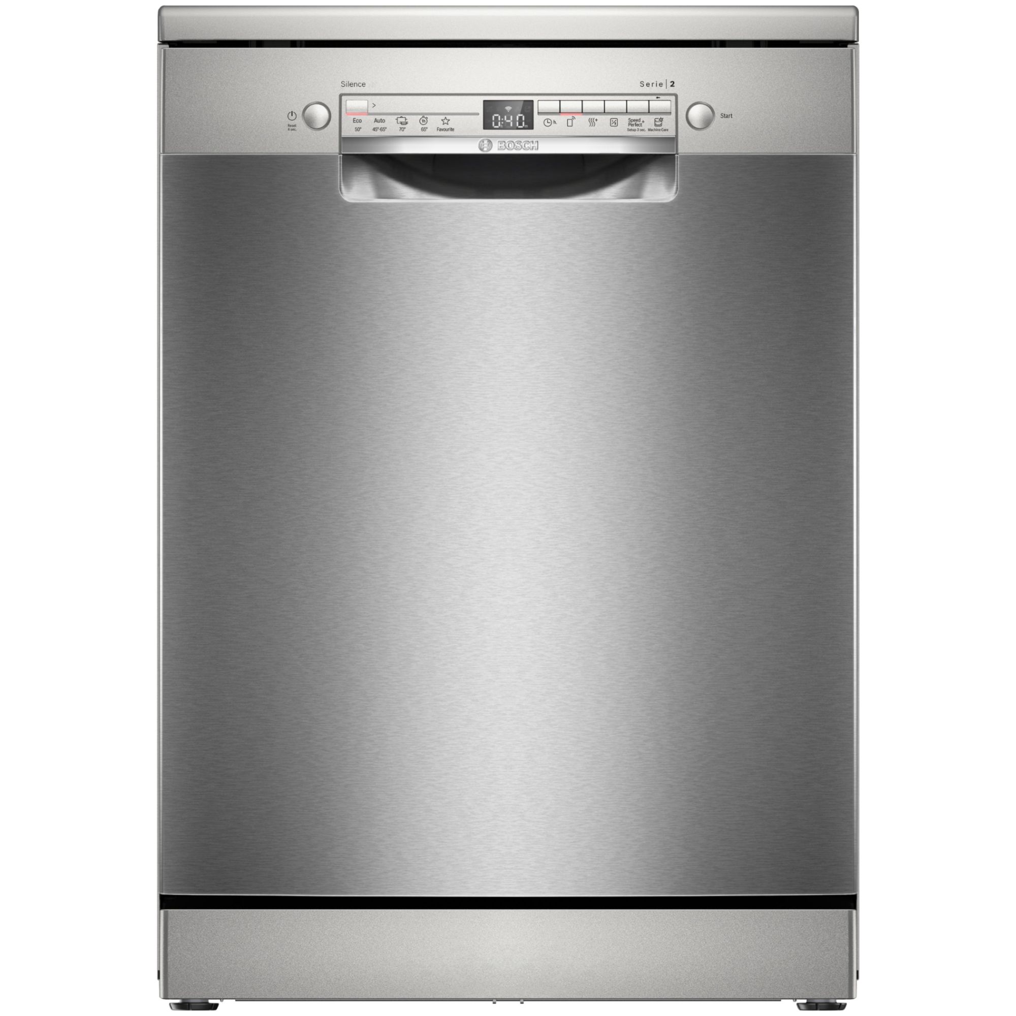 Lave vaisselle pose libre BOSCH SMS2HVI02E SER2 14 couverts Induction L60cm 46 dB tiroir a couverts Inox - vue 3