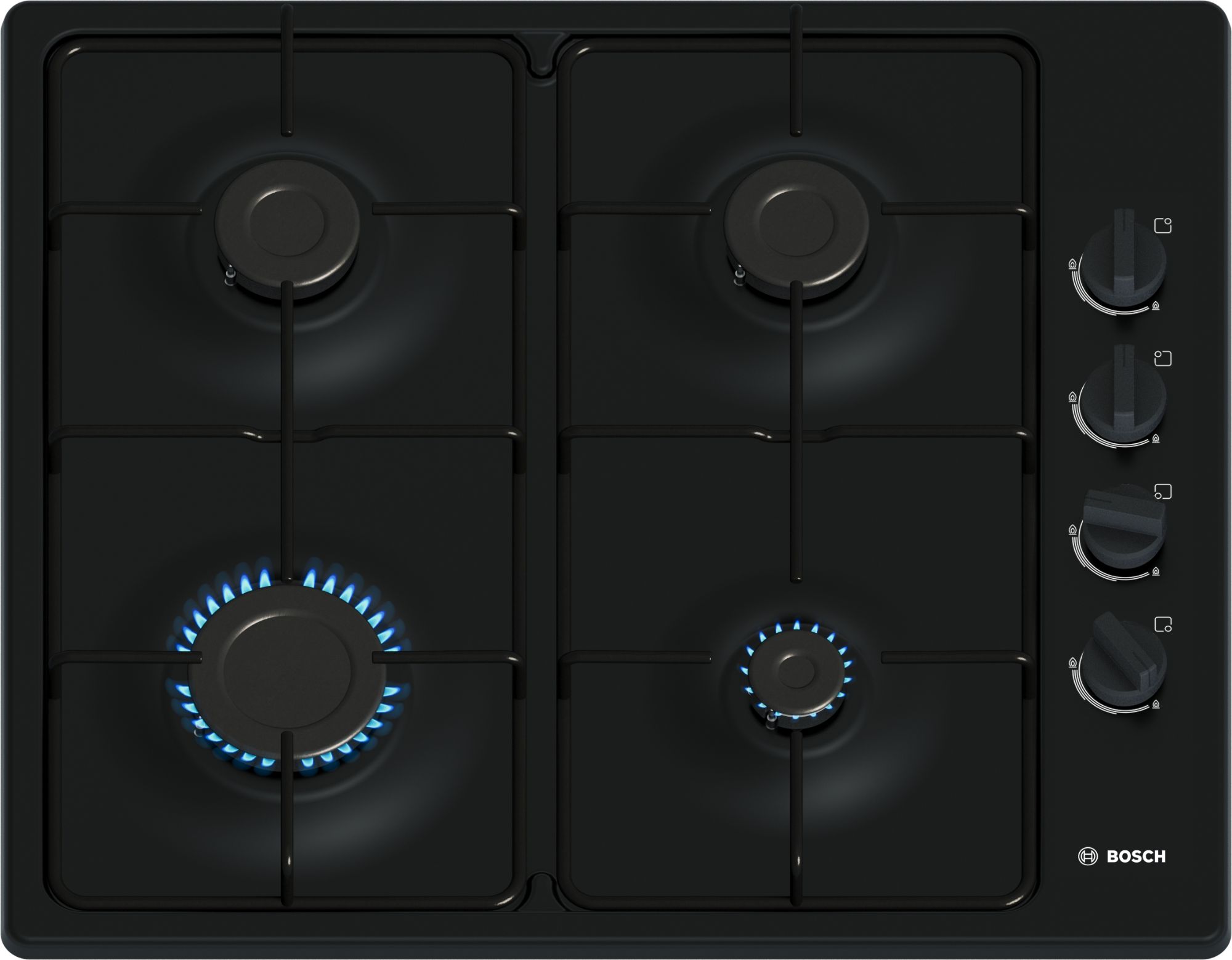BOSCH Table de cuisson gaz 4 foyers PBP6B6K80 - vue 2
