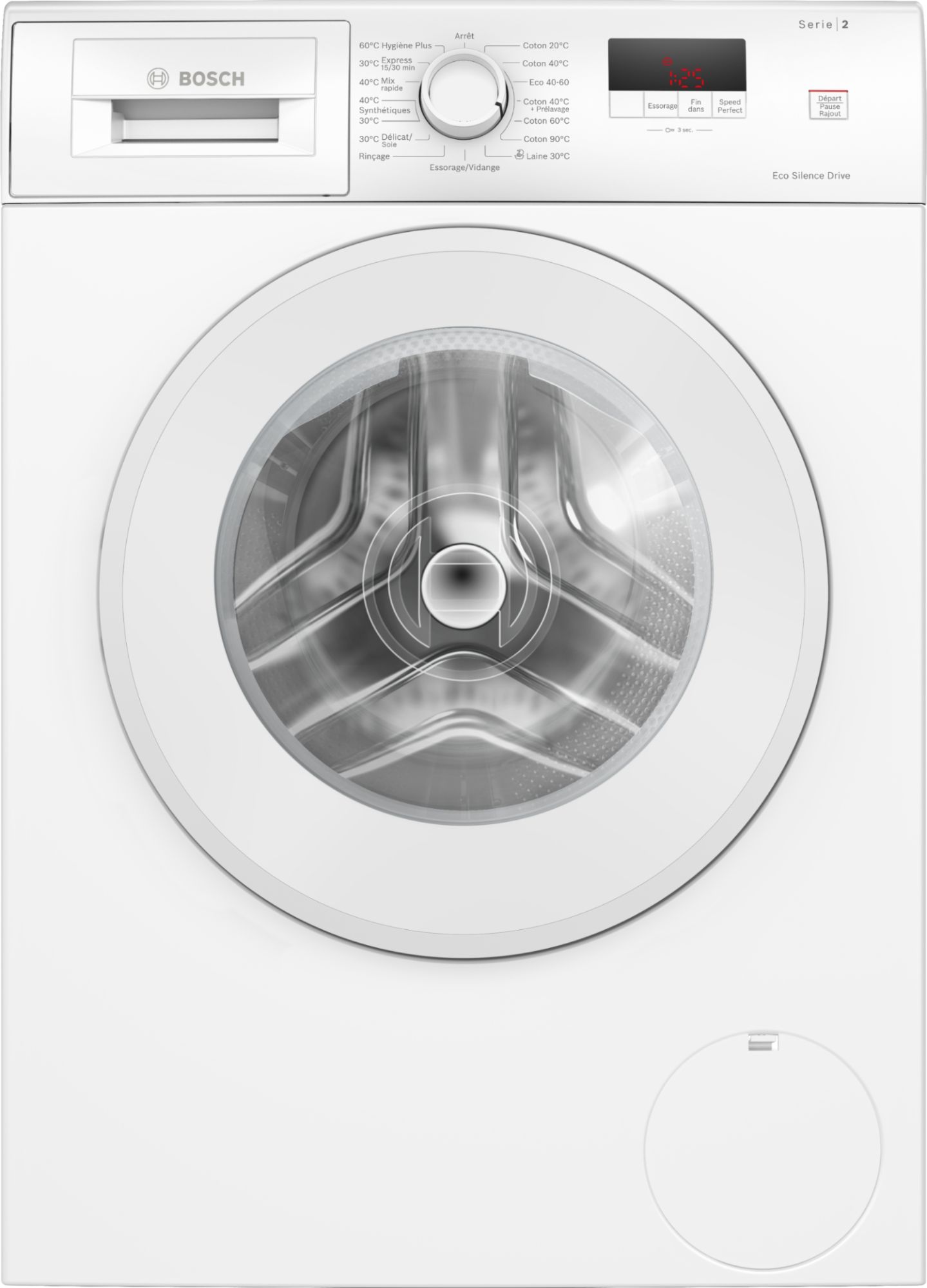 BOSCH Lave linge frontal 60 cm 7 kg 1200 trmn WGE02201FR - vue 3