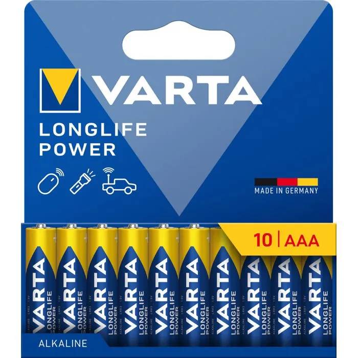 Batteries Varta longlife power 1 5 V AAA LR03 10 Unités - vue 2