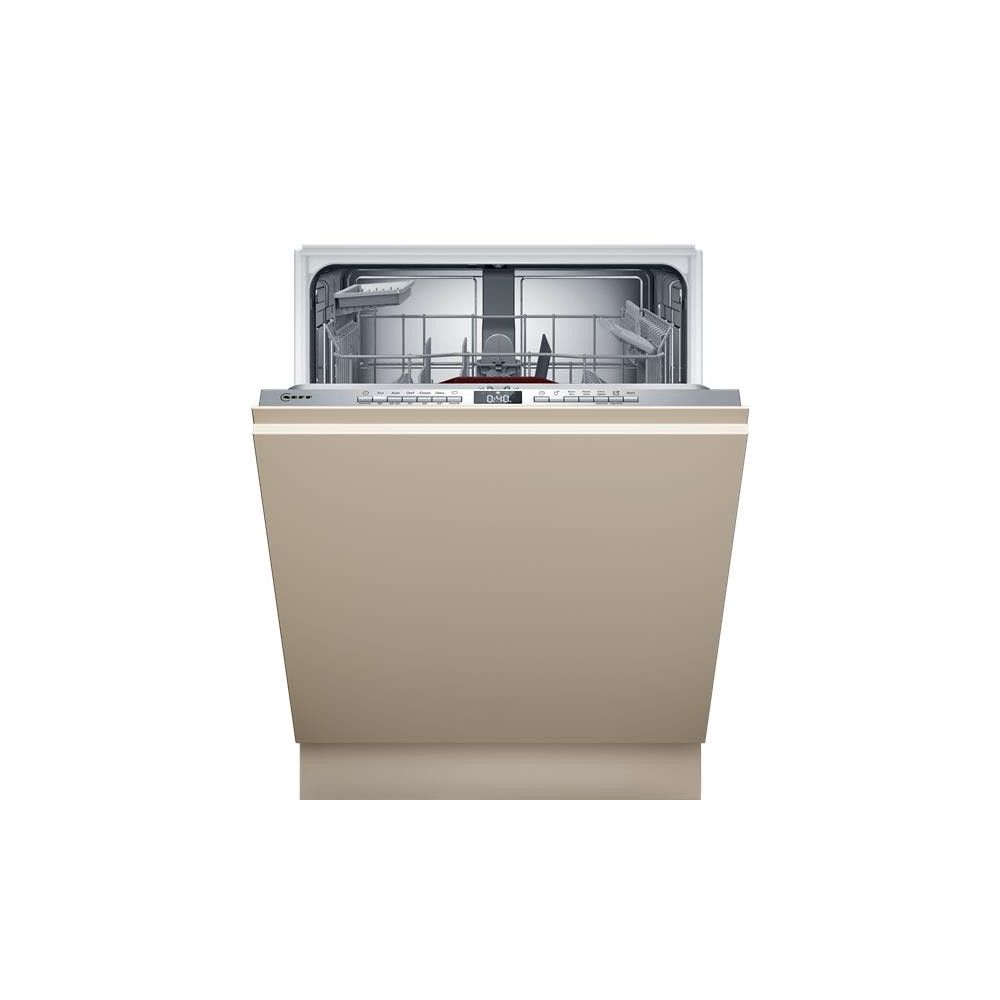 Neff Lave vaisselle tout intégrable 60 cm. a. Home connect. 42 db. 13 couverts. 6 programmes. 5 options. Échangeur thermique / drying assist s275eax16e