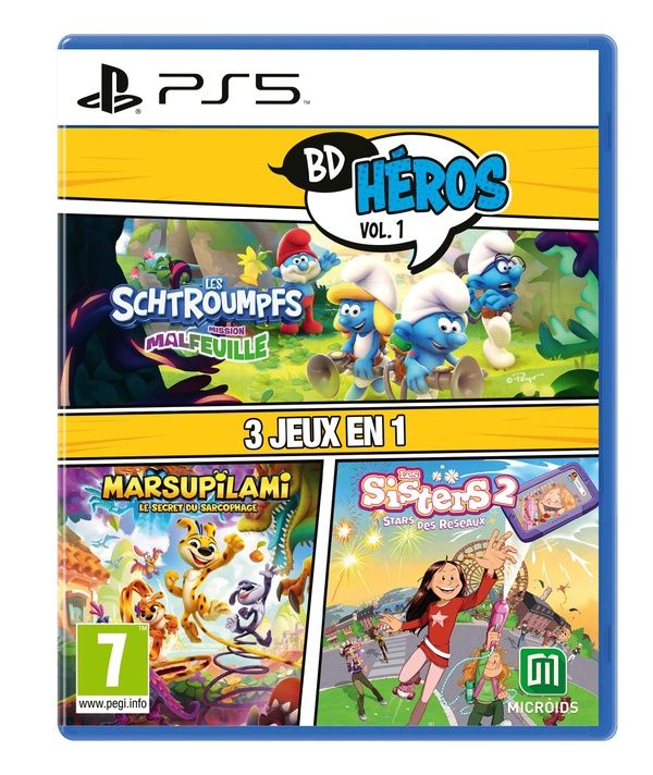 Pack Bd Heros Vol.1 : Les Schtroumpfs Mission Malfeuille Sisters 1 Marsupilami Jeu PS5 - vue 5