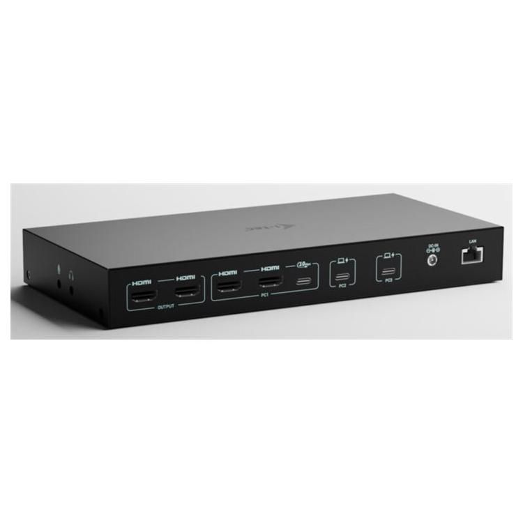 i tec Docking Station KVM USB C Nero 3 Dispositivi Dual Video
