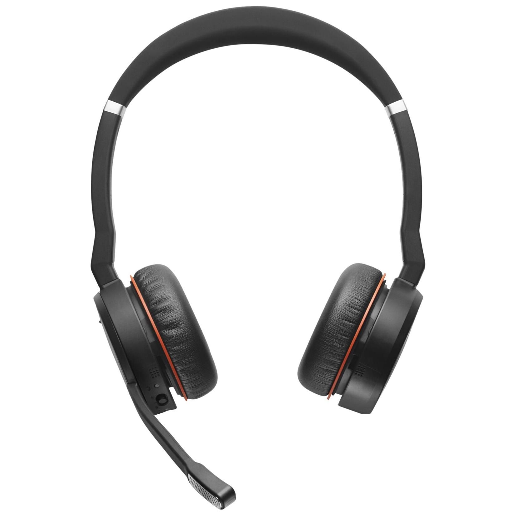 Jabra Evolve 75 SE UC Stereo - Micro-casque - sur-oreille - Bluetooth - sans fil - Suppresseur de bruit actif - USB - avec support de chargement - certifié Zoom - pour LINK 380a MS