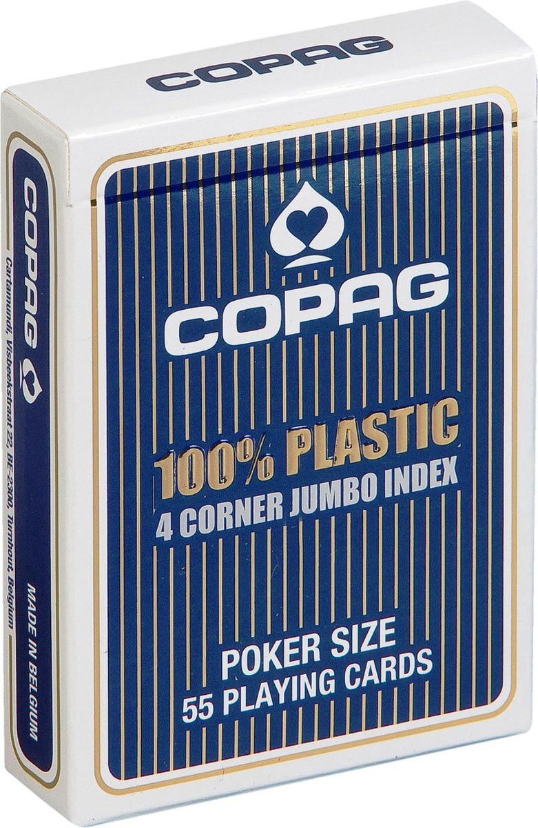 Cartes À Jouer Copag Jeu Poker Plastic Jumbo 4 Index À 'unité
