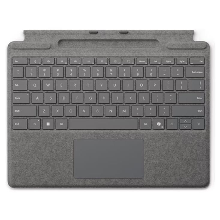 Microsoft Clavier Signature pour Surface Pro - Clavier - avec pavé tactile, plateau de rangement et de chargement du Surface Slim Pen 2, accéléromètre - QWERTY - platine