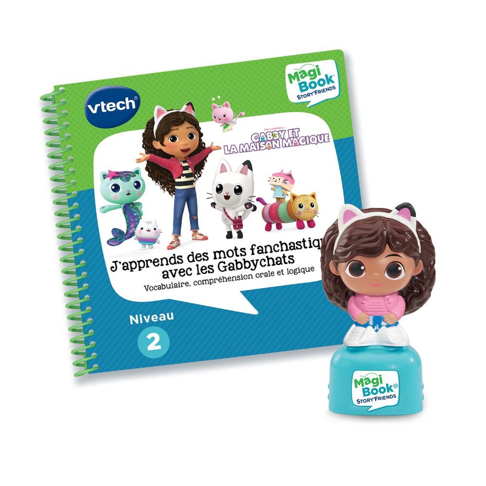 Livre interactif Vtech MagiBook Story’Friends J’apprends des mots fanchastiques avec les Gabbychats et Figurine - vue 2