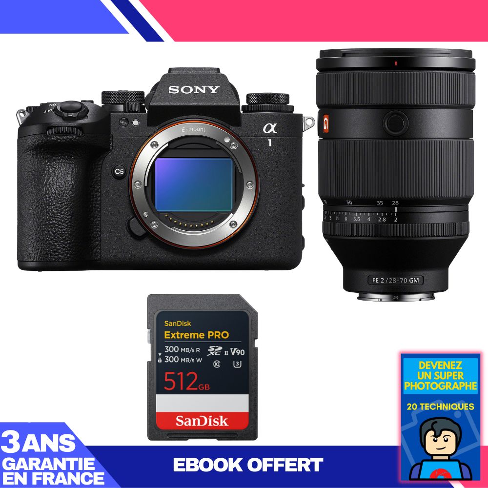 Boitier Sony alpha 1 II + FE 28 70mm f2 GM + 1 SanDisk Extreme PRO UHS II SDXC + Ebook 'Devenez Un Super Photographe - vue 4