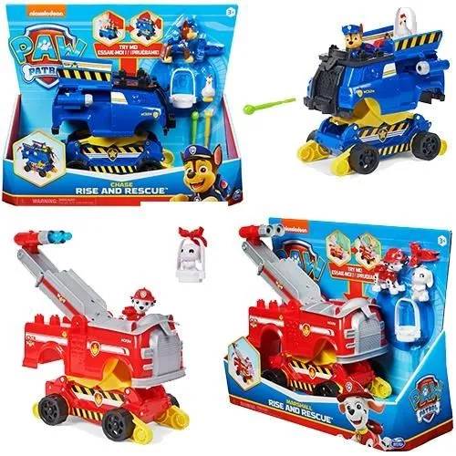 PAW PATROL CHASE RISE AND RESCUE VÉHICULE TRANSFORMABLE AVEC FIGURINE