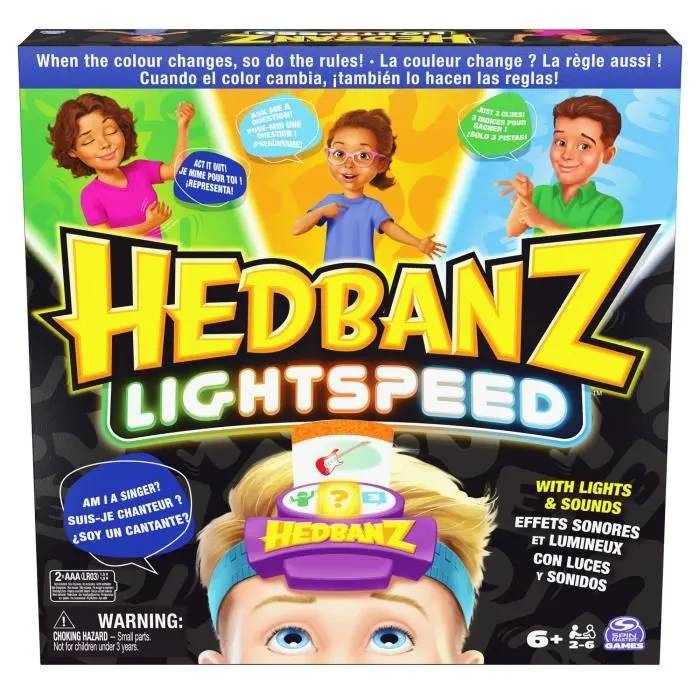 Jeu De Fête Familiale Hedbanz Qui Suis Je Édition Lightspeed