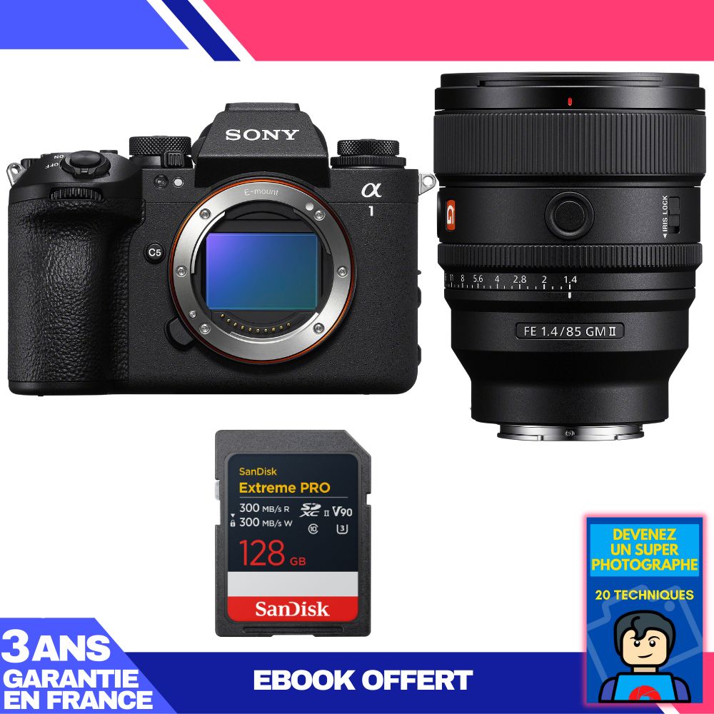 Boitier Sony alpha 1 II + FE 85mm f1.4 GM II + 1 SanDisk Extreme PRO UHS II SDXC + Ebook 'Devenez Un Super Photographe - vue 4