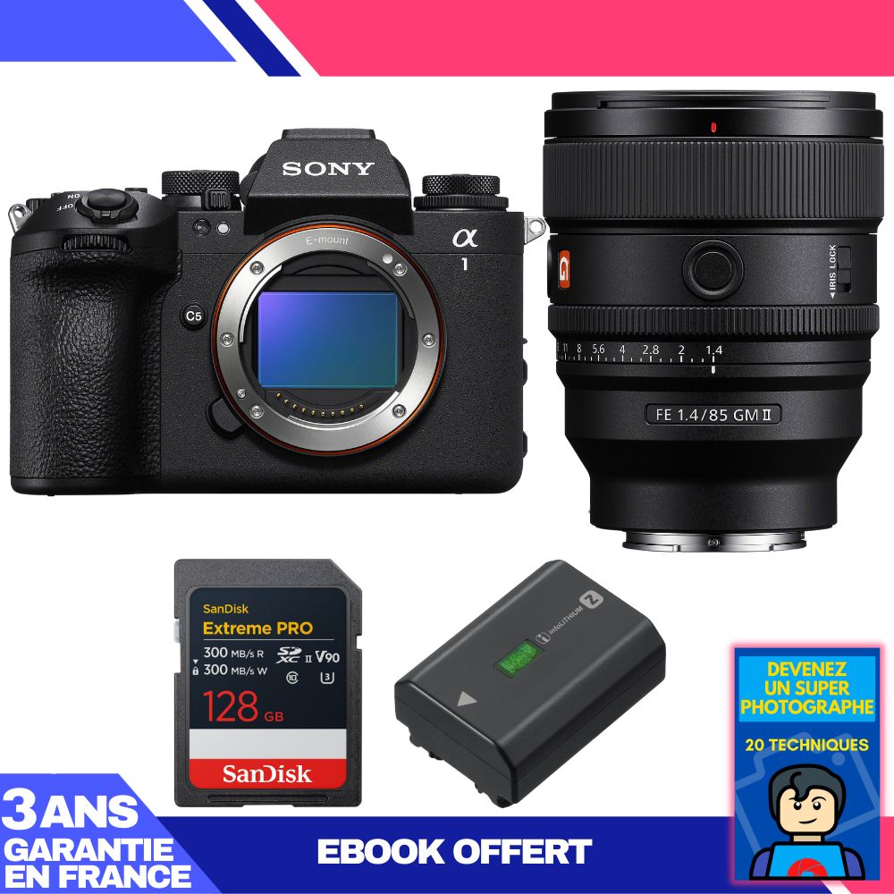 Boitier Sony alpha 1 II + FE 85mm f1.4 GM II + 1 SanDisk Extreme PRO UHS II SDXC + Sony NP FZ100 + Ebook 'Devenez Un Super Photographe - vue 4
