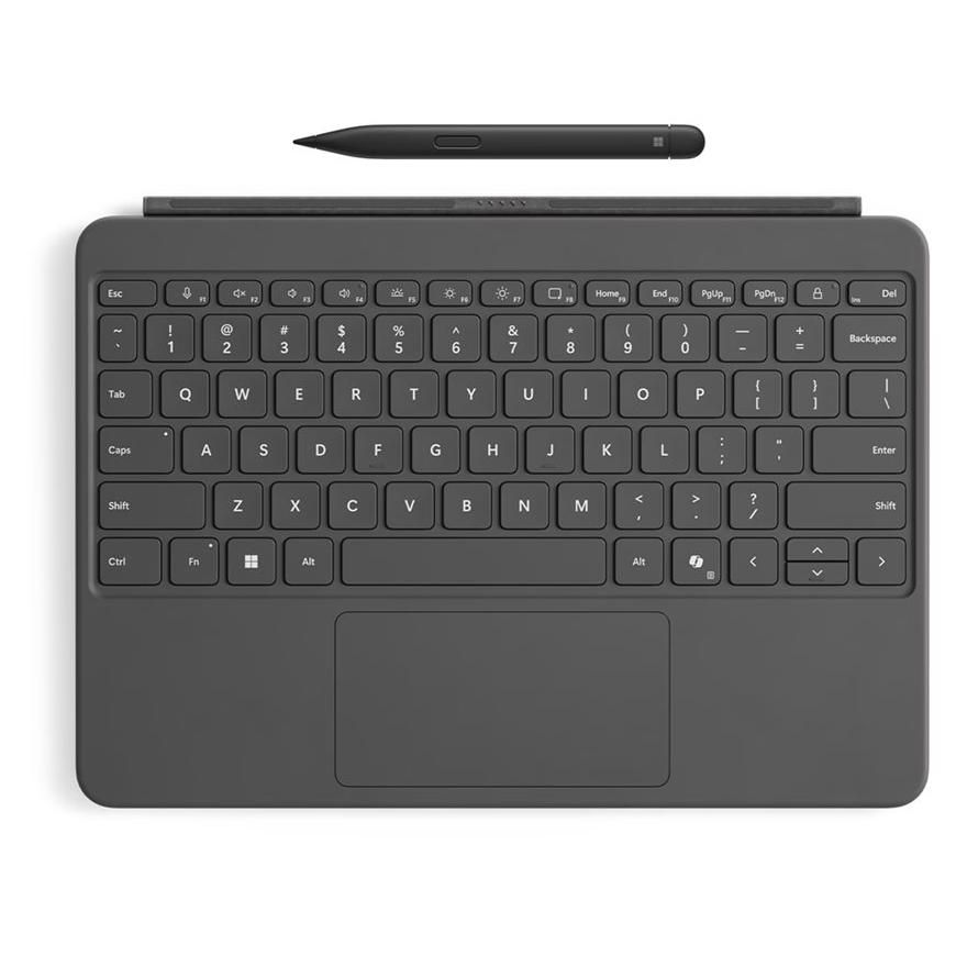 Microsoft Clavier Signature pour Surface Pro - 12-inch - clavier - avec pavé tactile, accéléromètre - rétroéclairé - dock magnétique - ardoise - 73 % de fibres à base de bois recyclé - avec Slim...