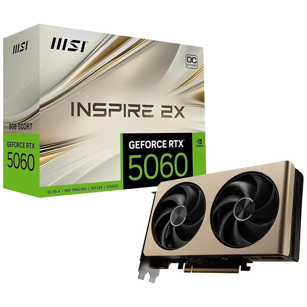 MSI GEFORCE RTX 5060 8G INSPIRE 2X OC carte graphique NVIDIA 8 Go GDDR7 Neuf - vue 4