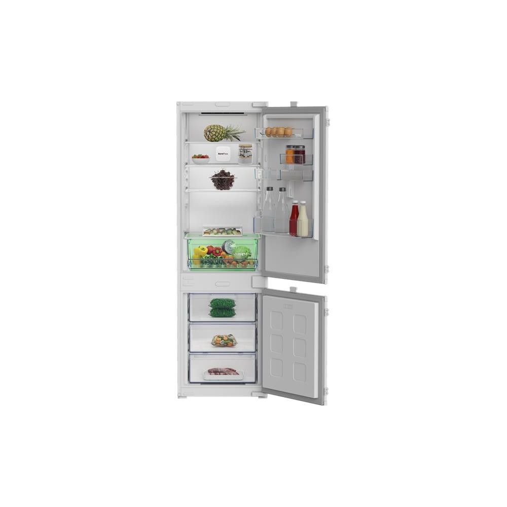 Refrigerateur Integrable Combine Froid ventile AeroFlow Volume total litres : 270 194 + 76 Classe E Alarme de porte ouverte 3 tiroirs Bac a glacons 1 bac a legumes 3 clayettes verre ajustables - vue 3
