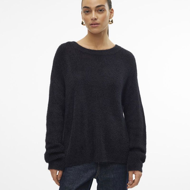 pull en maille puff col rond femme vero moda