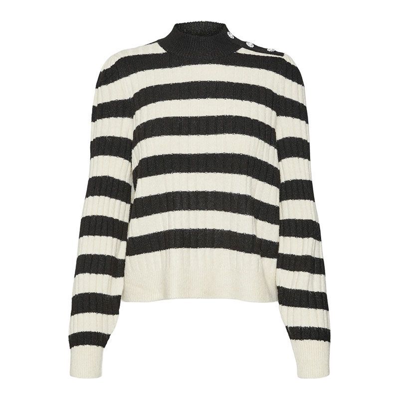 pull col cheminée elya à rayures femme vero moda