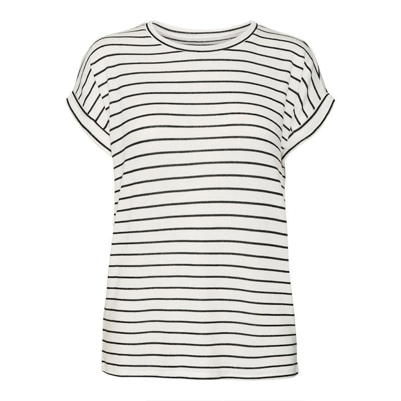 pull brianna à rayures en maille fine col rond femme vero moda