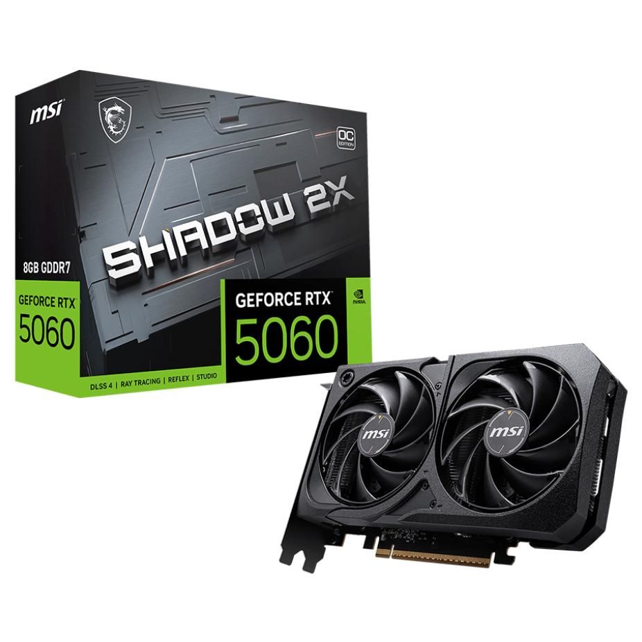 MSI GeForce RTX 5060 8G SHADOW 2X OC NVIDIA 8 Go GDDR7