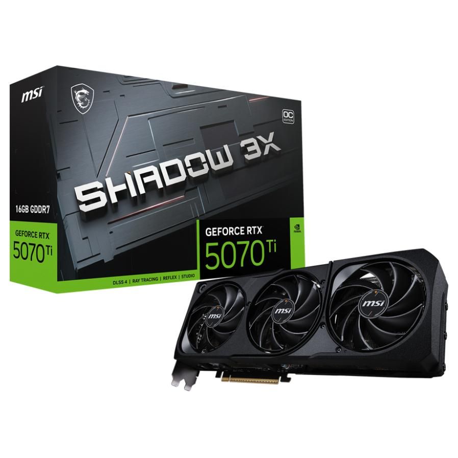 MSI GeForce RTX 5070 Ti 16G SHADOW 3X OC NVIDIA 16 Go GDDR7